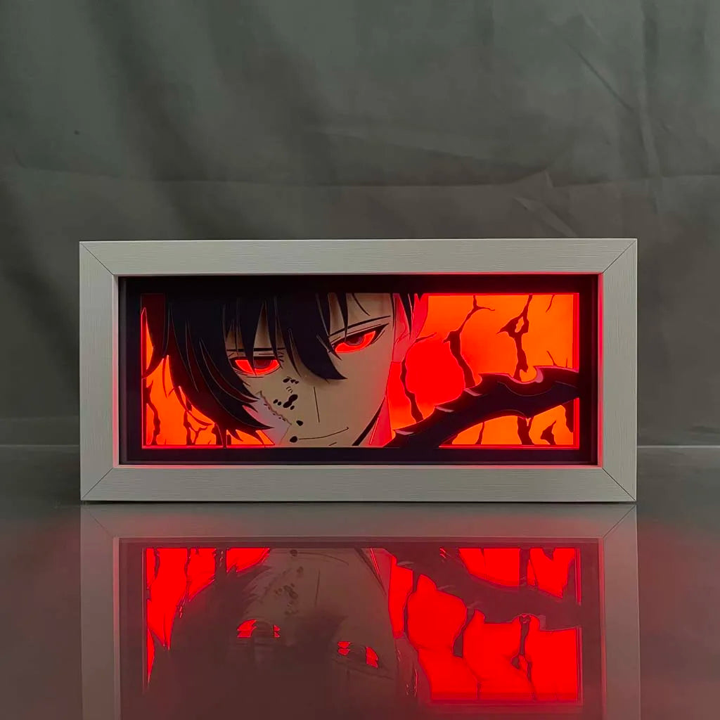 Solo Leveling Sung Jin-Woo LED Anime Light Box – 3D Manga Desk Lamp & Night Light for Bedroom Decor or Birthday Gifts