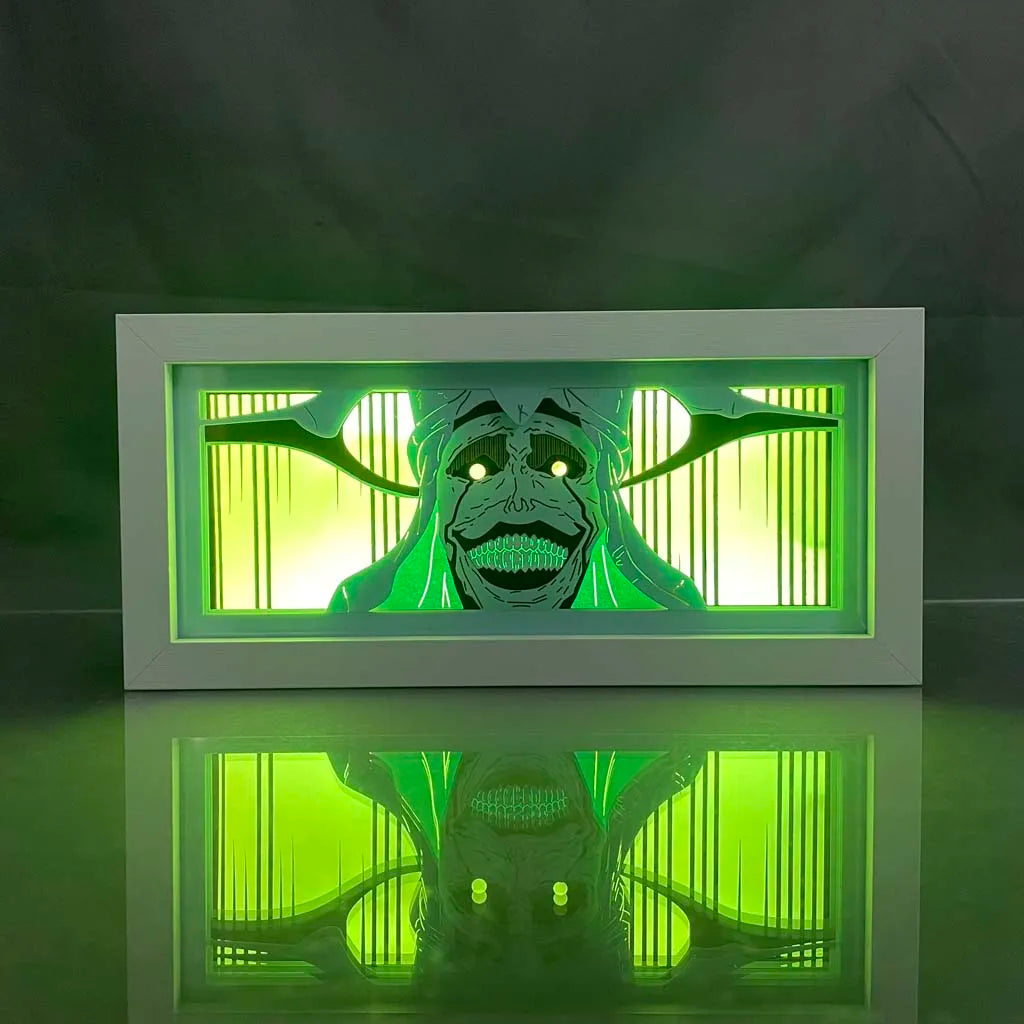 Solo Leveling LED Anime Light Box – 3D Papercut Statue of God Night Lamp for Kids’ Bedroom & Manga Room Decor