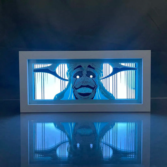 Solo Leveling LED Anime Light Box – 3D Papercut Statue of God Night Lamp for Kids’ Bedroom & Manga Room Decor