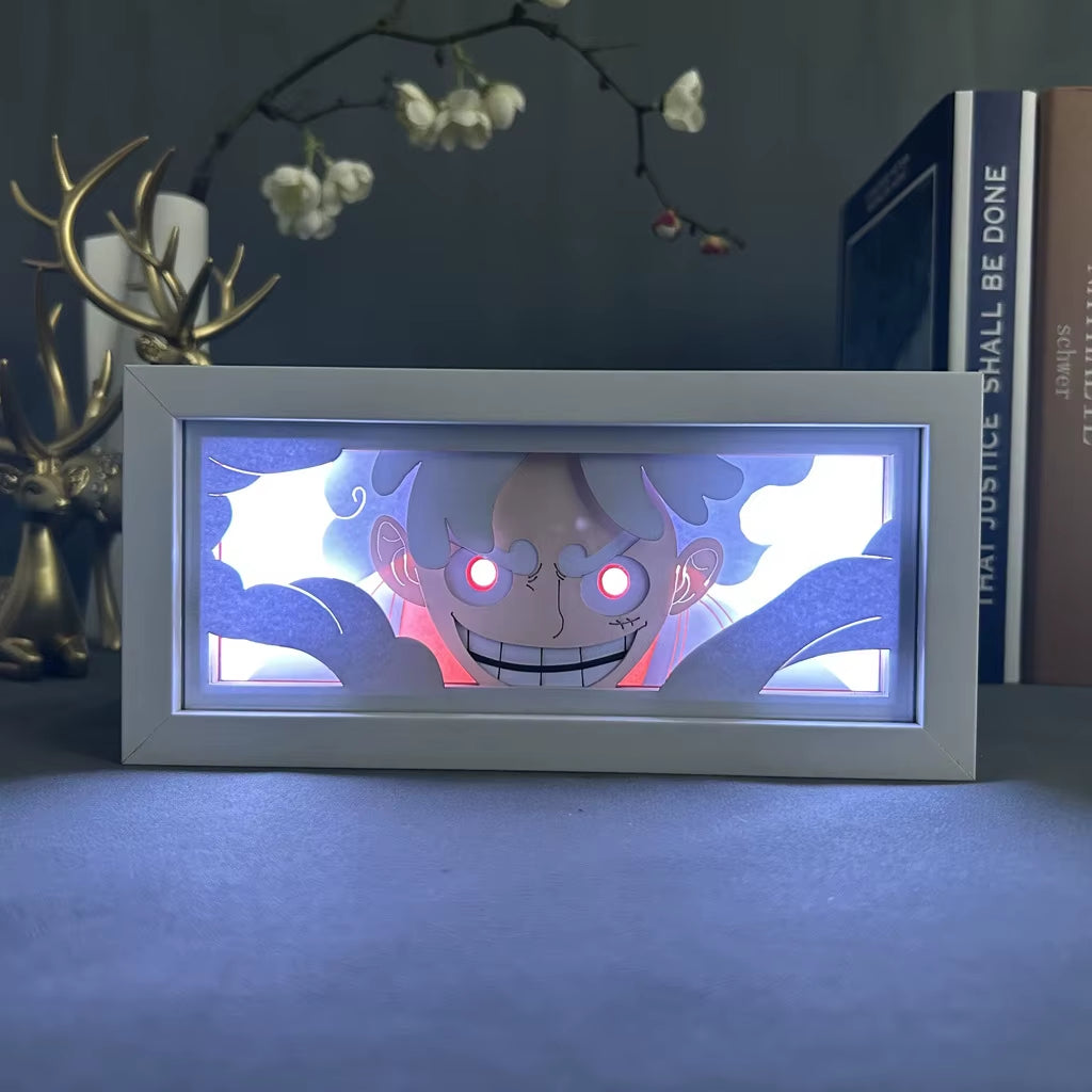 Anime 3D LED Light Box – Laser-Cut Shadow Lamp & Paper Carving Night Light for Room Decor, Parties, and Gifts