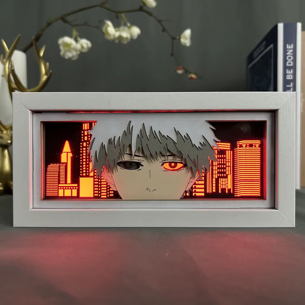 Anime 3D LED Light Box – Laser-Cut Shadow Lamp & Paper Carving Night Light for Room Decor, Parties, and Gifts