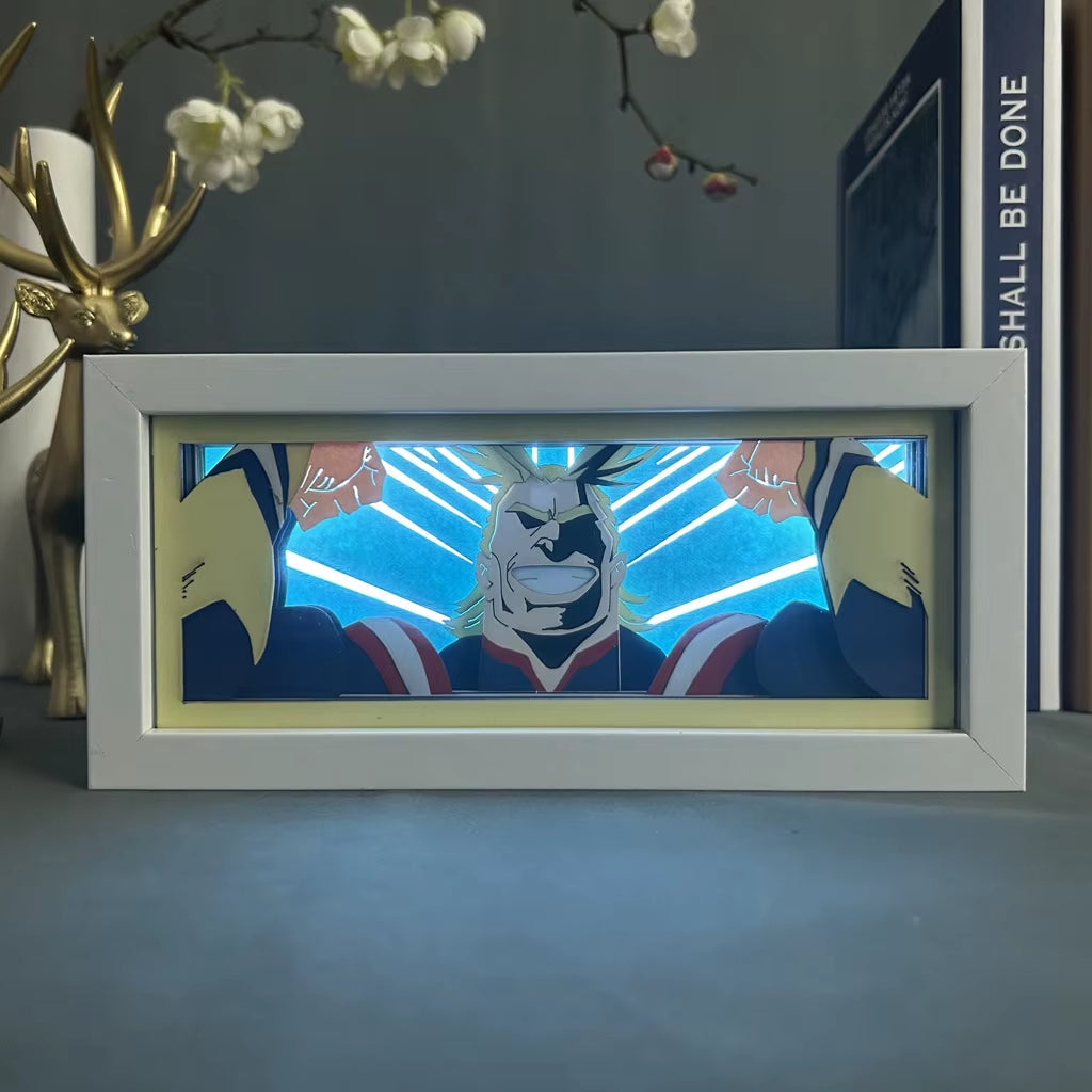 Anime 3D LED Light Box – Laser-Cut Shadow Lamp & Paper Carving Night Light for Room Decor, Parties, and Gifts