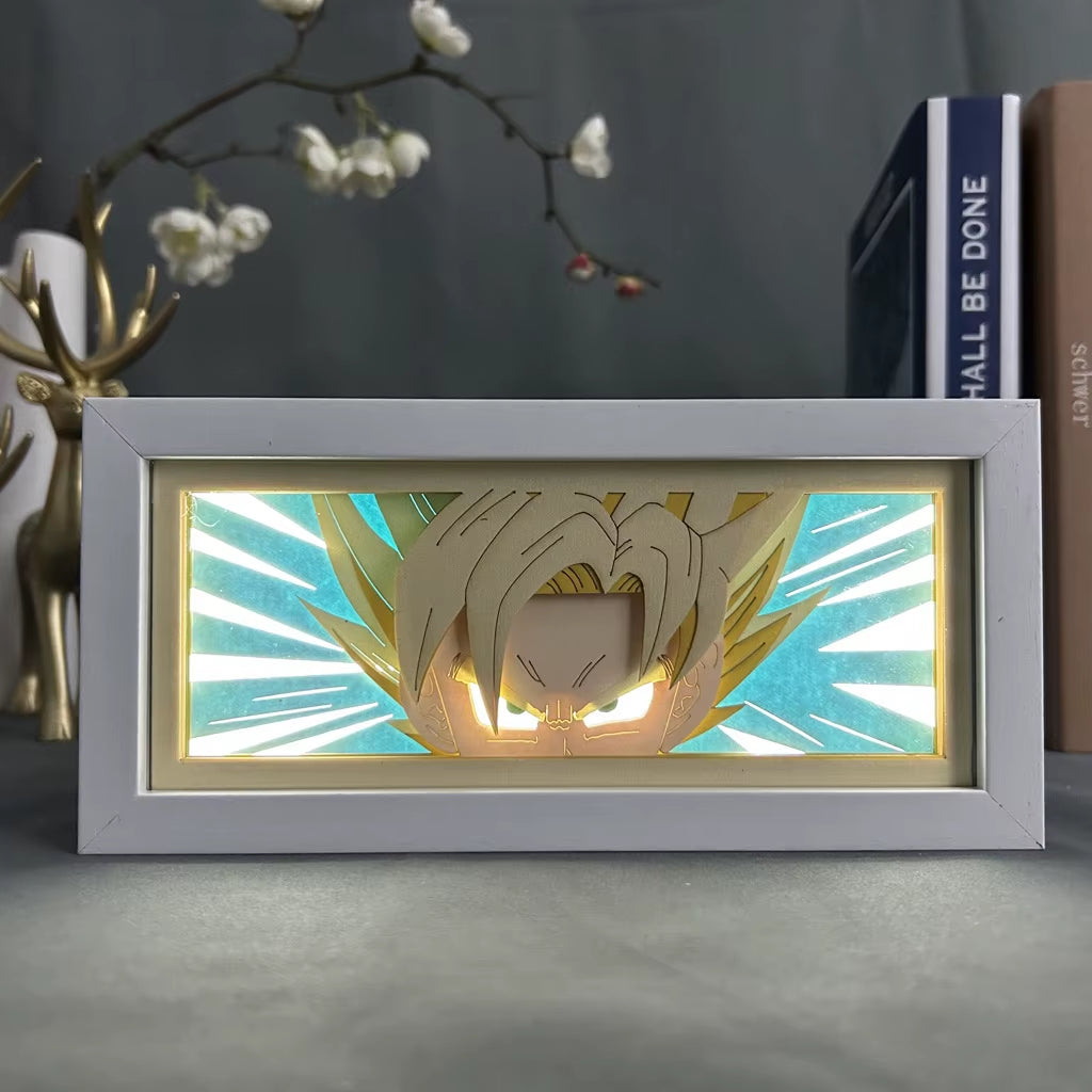 Anime 3D LED Light Box – Laser-Cut Shadow Lamp & Paper Carving Night Light for Room Decor, Parties, and Gifts