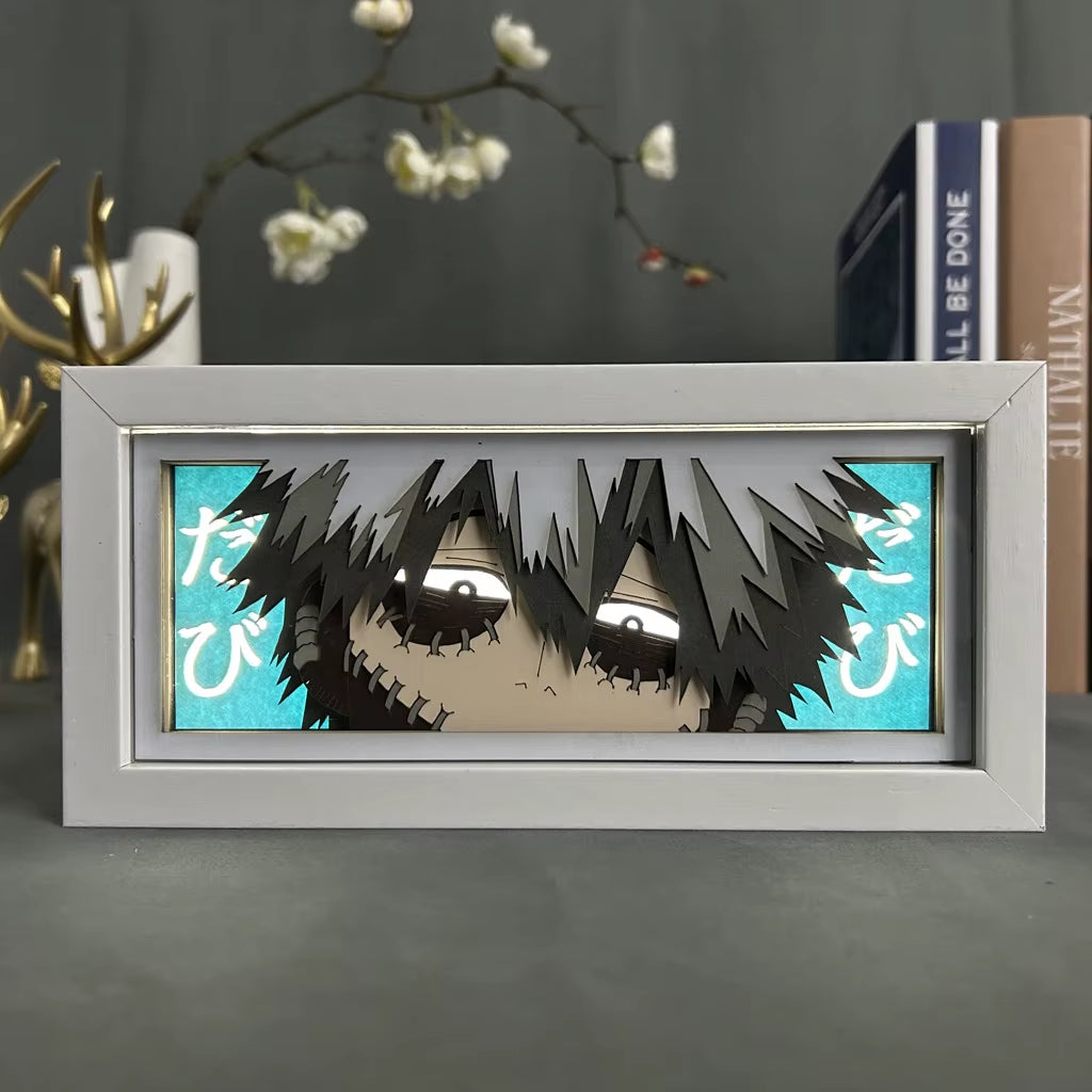 Anime 3D LED Light Box – Laser-Cut Shadow Lamp & Paper Carving Night Light for Room Decor, Parties, and Gifts