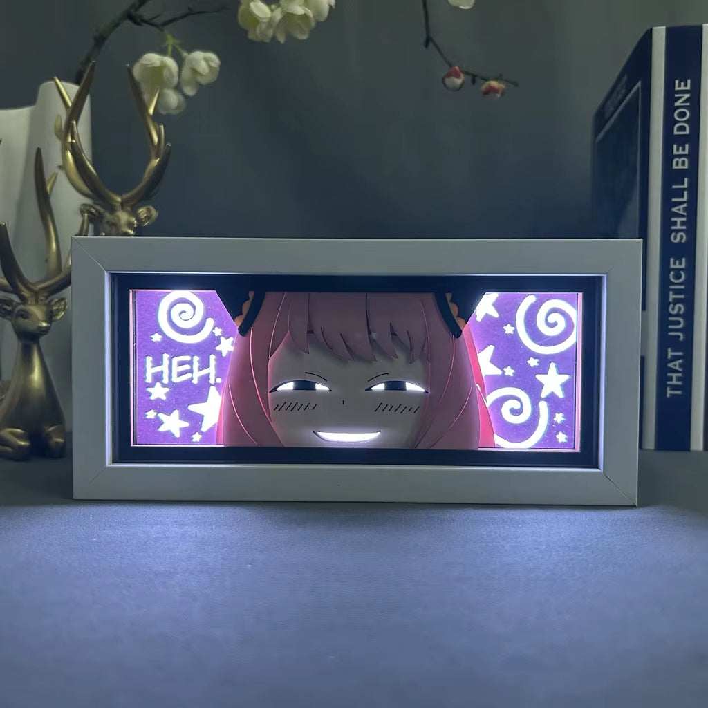 Anime 3D LED Light Box – Laser-Cut Shadow Lamp & Paper Carving Night Light for Room Decor, Parties, and Gifts