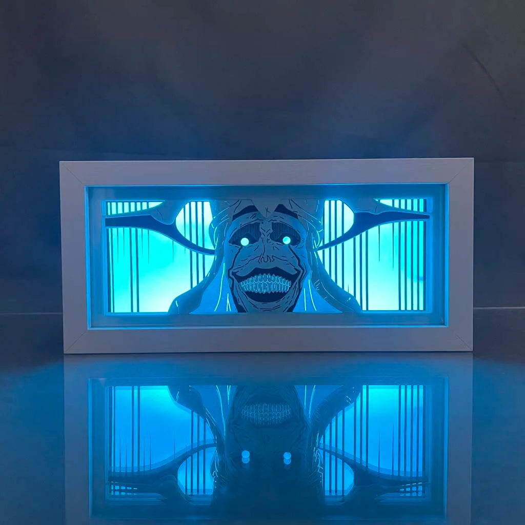 Solo Leveling LED Anime Light Box – 3D Papercut Statue of God Night Lamp for Kids’ Bedroom & Manga Room Decor