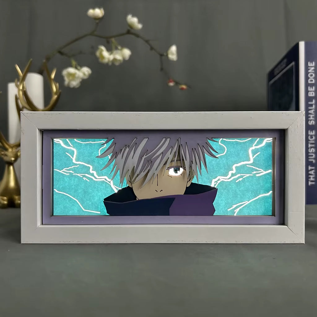 Anime 3D LED Light Box – Laser-Cut Shadow Lamp & Paper Carving Night Light for Room Decor, Parties, and Gifts
