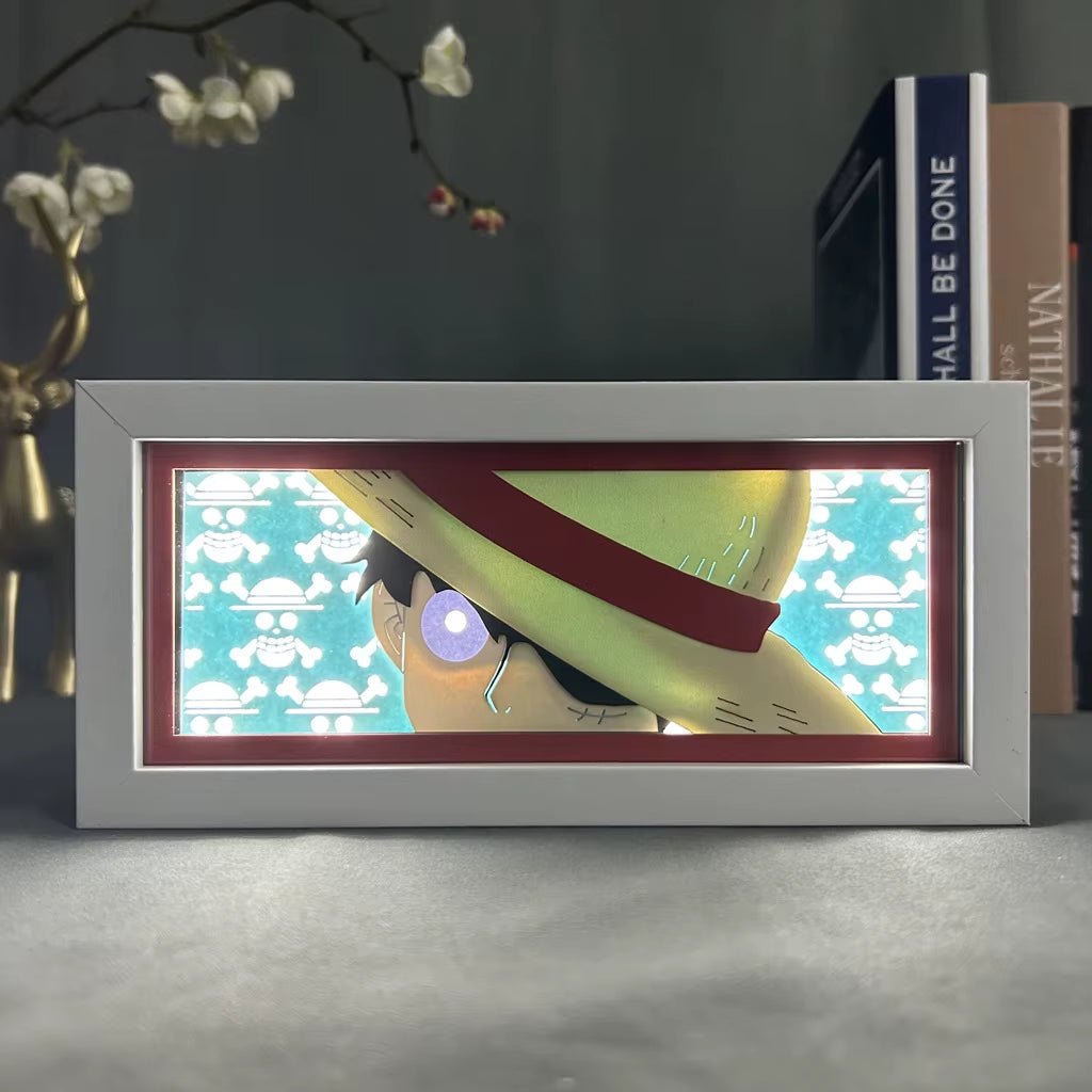 Anime 3D LED Light Box – Laser-Cut Shadow Lamp & Paper Carving Night Light for Room Decor, Parties, and Gifts