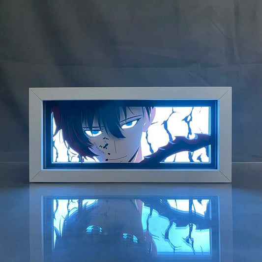 Solo Leveling Sung Jin-Woo LED Anime Light Box – 3D Manga Desk Lamp & Night Light for Bedroom Decor or Birthday Gifts