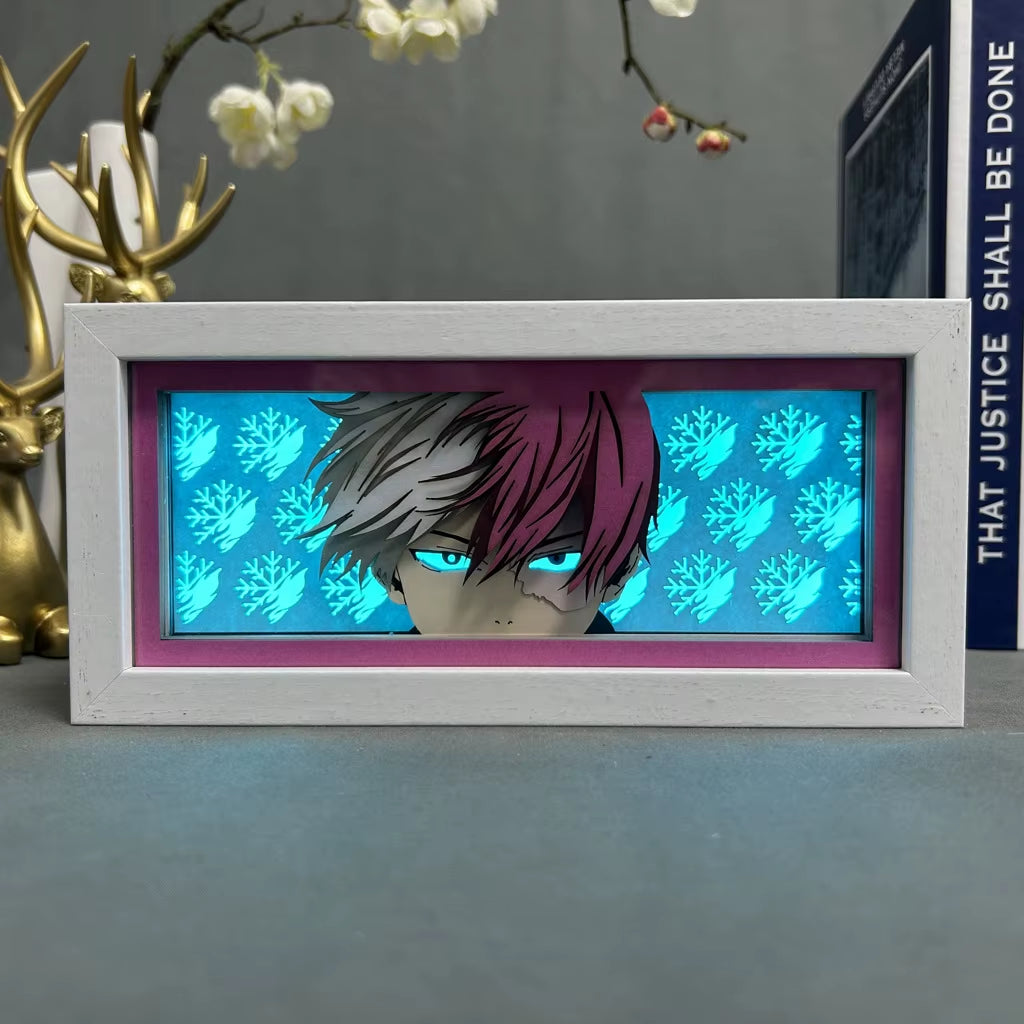 Anime 3D LED Light Box – Laser-Cut Shadow Lamp & Paper Carving Night Light for Room Decor, Parties, and Gifts