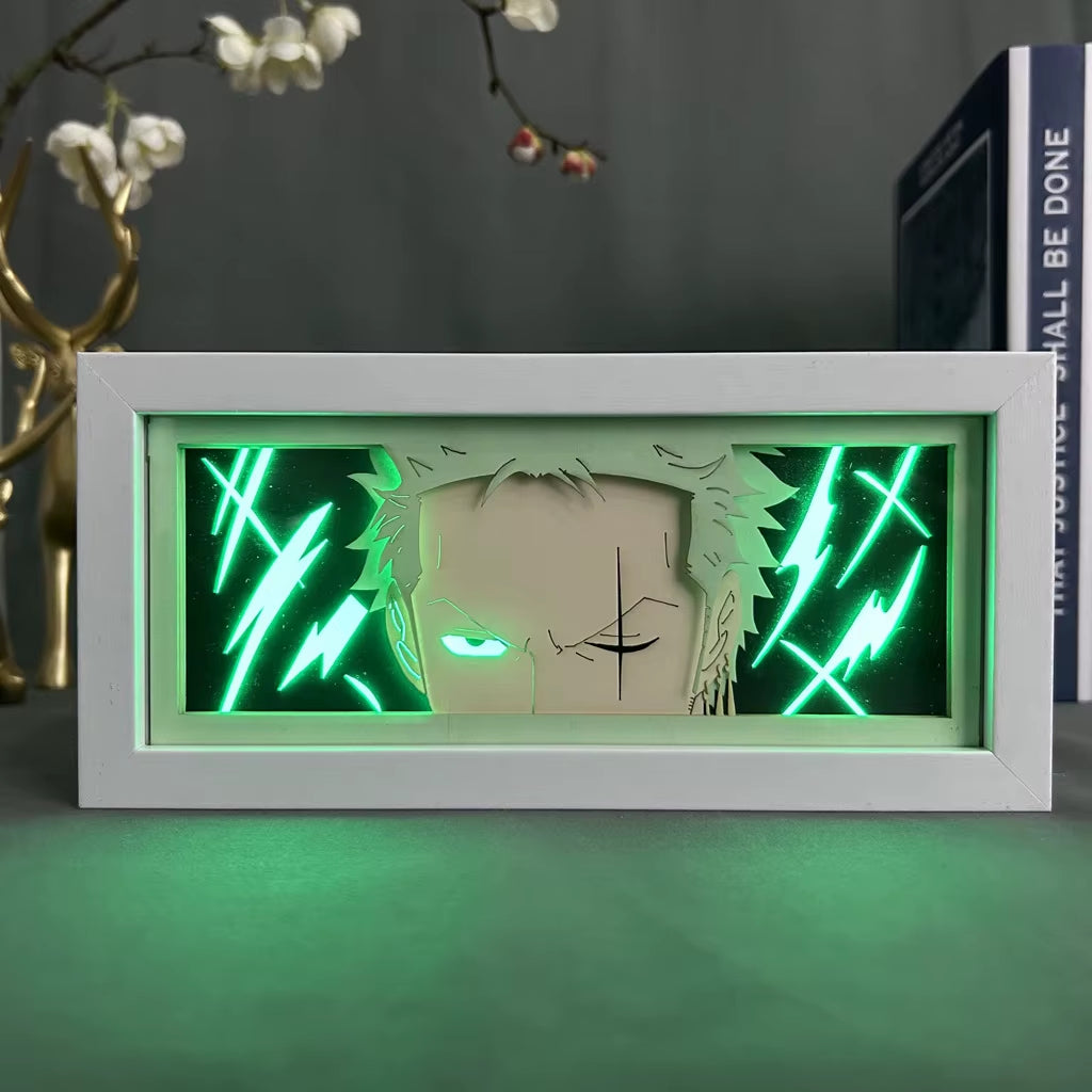 Anime 3D LED Light Box – Laser-Cut Shadow Lamp & Paper Carving Night Light for Room Decor, Parties, and Gifts