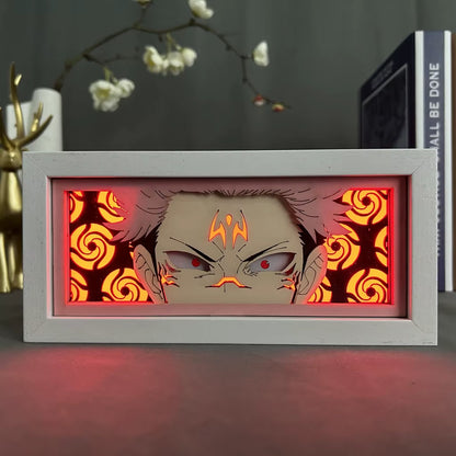 Anime 3D LED Light Box – Laser-Cut Shadow Lamp & Paper Carving Night Light for Room Decor, Parties, and Gifts