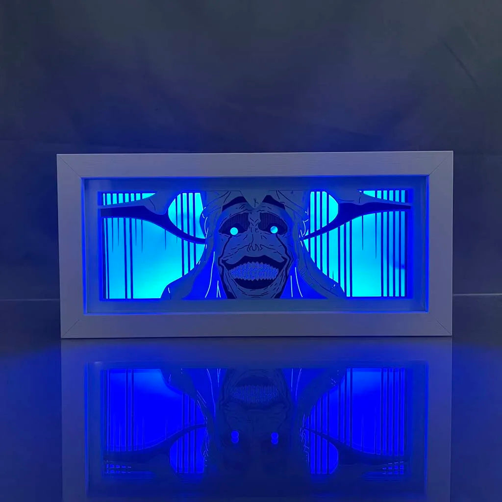 Solo Leveling LED Anime Light Box – 3D Papercut Statue of God Night Lamp for Kids’ Bedroom & Manga Room Decor