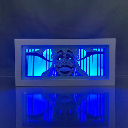Solo Leveling LED Anime Light Box – 3D Papercut Statue of God Night Lamp for Kids’ Bedroom & Manga Room Decor