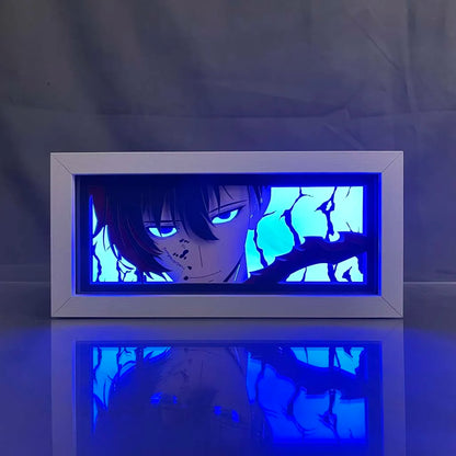 Solo Leveling Sung Jin-Woo LED Anime Light Box – 3D Manga Desk Lamp & Night Light for Bedroom Decor or Birthday Gifts