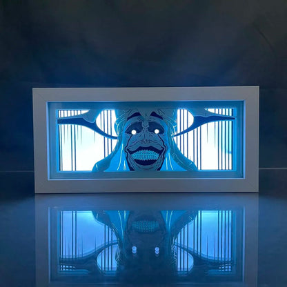 Solo Leveling LED Anime Light Box – 3D Papercut Statue of God Night Lamp for Kids’ Bedroom & Manga Room Decor