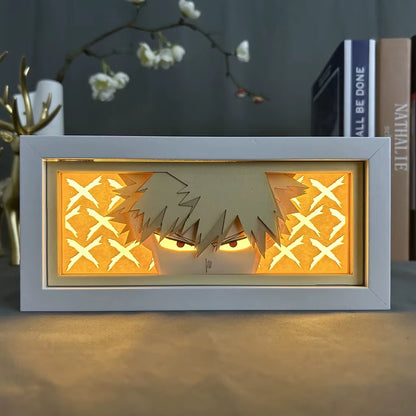 Anime 3D LED Light Box – Laser-Cut Shadow Lamp & Paper Carving Night Light for Room Decor, Parties, and Gifts
