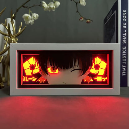 Blue Lock Meguru Bachira LED Anime Light Box – 3D Manga Desk Lamp for Gamer Room Decor | Eye & Face Art Nightlight