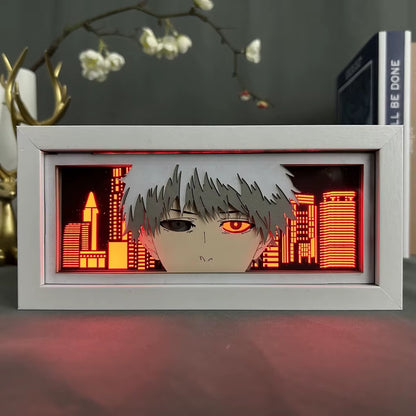 Anime 3D LED Light Box – Laser-Cut Shadow Lamp & Paper Carving Night Light for Room Decor, Parties, and Gifts