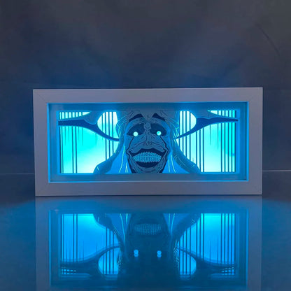 Solo Leveling LED Anime Light Box – 3D Papercut Statue of God Night Lamp for Kids’ Bedroom & Manga Room Decor