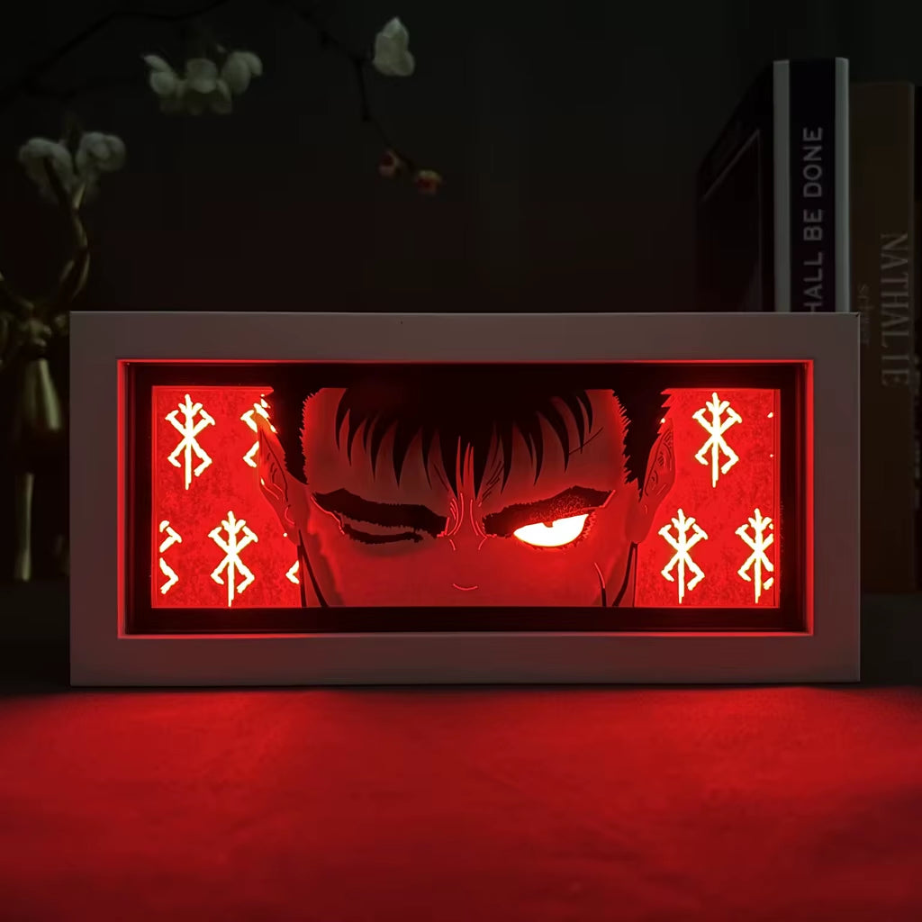 Anime 3D LED Light Box – Laser-Cut Shadow Lamp & Paper Carving Night Light for Room Decor, Parties, and Gifts