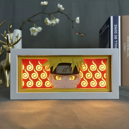 Anime 3D LED Light Box – Laser-Cut Shadow Lamp & Paper Carving Night Light for Room Decor, Parties, and Gifts